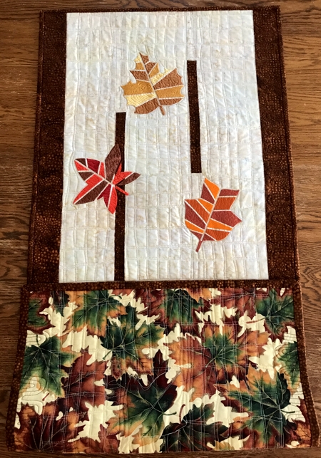 Geometric Leaves Quilted Table Runner image 6