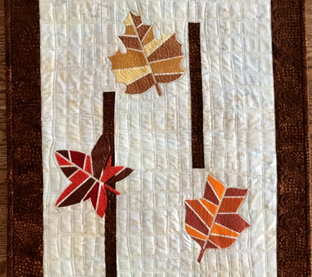 Geometric Leaves Quilted Table Runner image 3