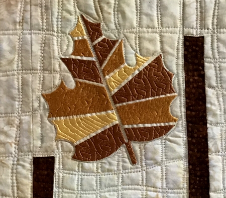 Geometric Leaves Quilted Table Runner image 8