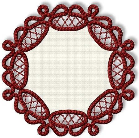 Freestanding Point Applique Lace Doily image 1