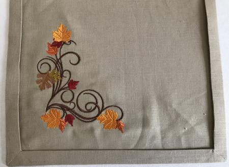Table linenswith fall themed embroidery image 14