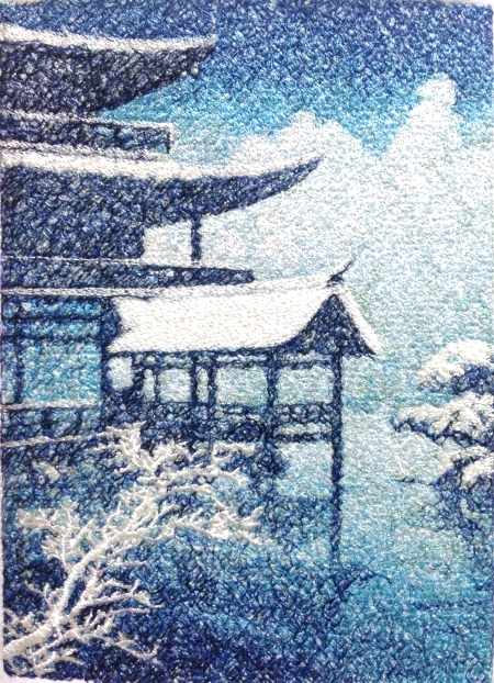 Kawase Hasui Golden Temple Art Quilt image 2