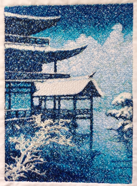 Kawase Hasui Golden Temple Art Quilt image 3