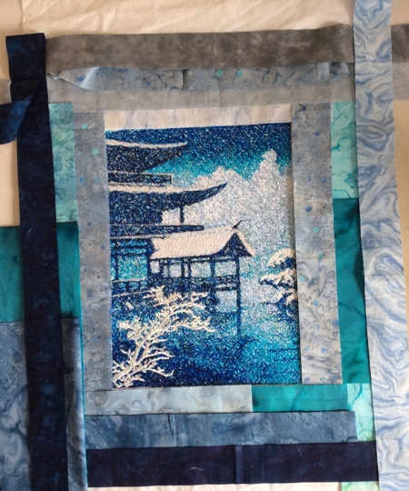 Kawase Hasui Golden Temple Art Quilt image 5