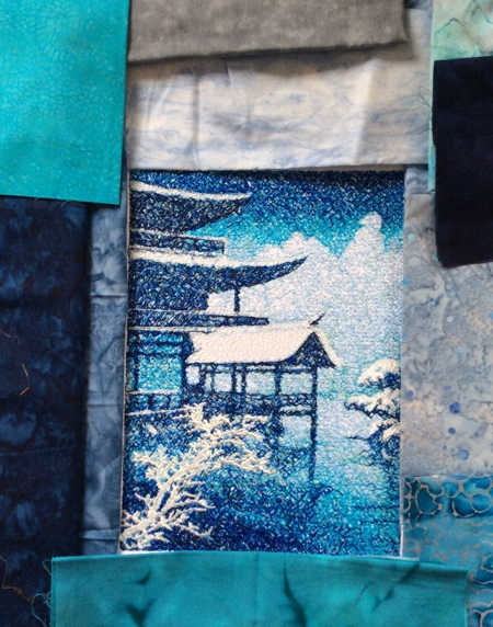 Kawase Hasui Golden Temple Art Quilt image 4