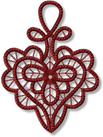 Freestanding Point Lace Heart image 2