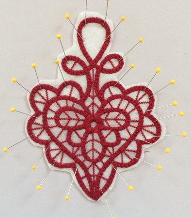 Freestanding Point Lace Heart image 3