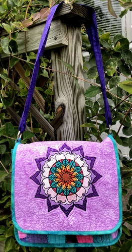 Quilted Mandala Shoulder Bag