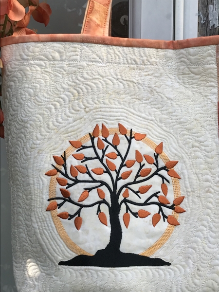 Sunset Tree Quilted Tote Bag image 21