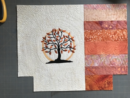 Sunset Tree Quilted Tote Bag image 2