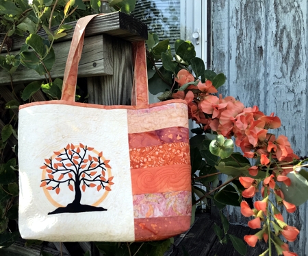 Sunset Tree Quilted Tote Bag image 20