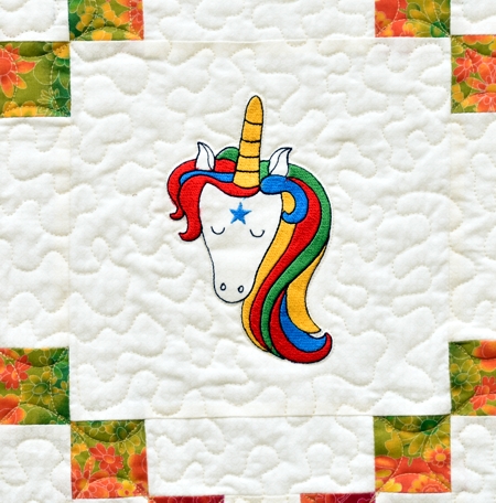 Unicorn Baby Quilt image 2