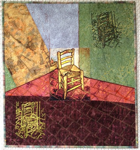 Chair with Pipe by Van Gogh Art Quilt image 1
