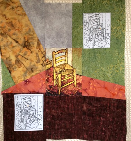 Chair with Pipe by Van Gogh Art Quilt image 25