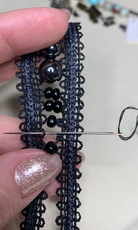 Beading of a bracelet