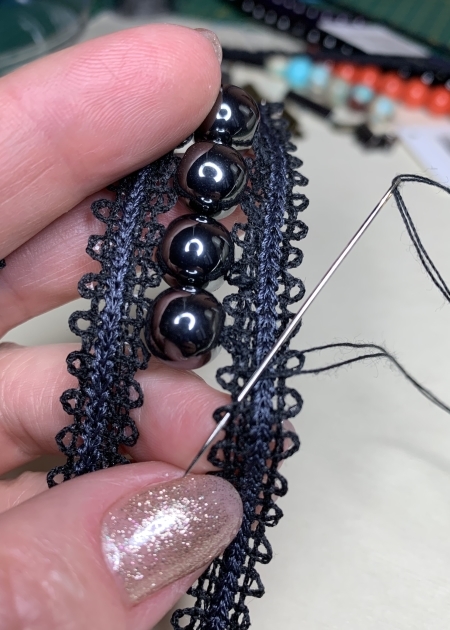 Beading of a bracelet