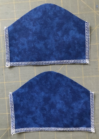 Photo showing how to finish the raw edges of the sleeves
