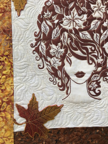 Autumn Girl Art Quilt image 5