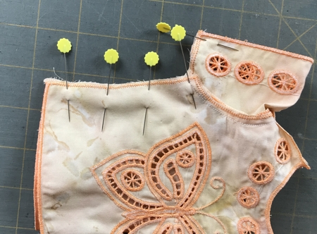 Photo showing how to sew the side seams