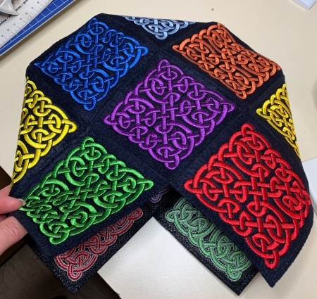Squares connected in a bag.