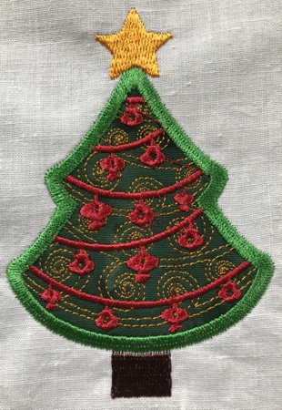 Step 4: Finished embroidery of the tree