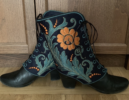 Embroidered Gaiters-in-the-Hoop image 1