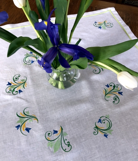 Spring Themed Linen Table Runner image 2