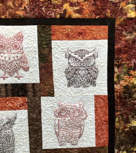 Whimsical Owl Wall or Lap Quilt image 5