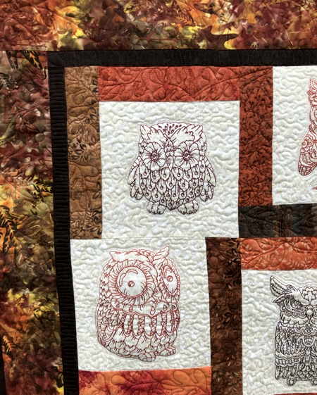 Whimsical Owl Wall or Lap Quilt image 7