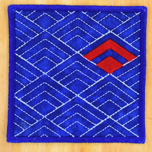 Coasters In-the-Hoop (ITH) with Sashiko embroidery image 6