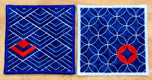 Coasters In-the-Hoop (ITH) with Sashiko embroidery image 8