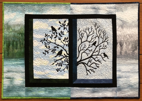 2 seasons through my window wall quilt.