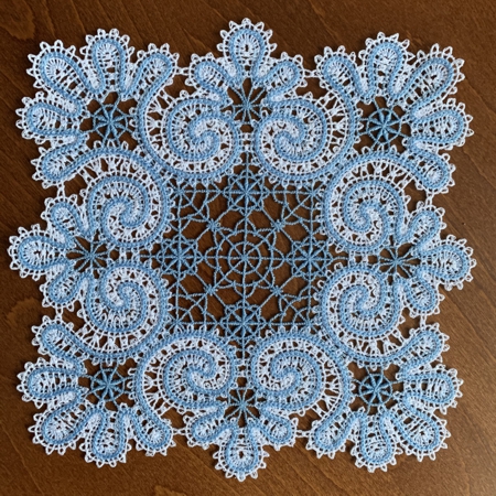 Stitch-out of the doily.