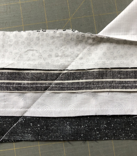 Topstitch along the creased line.