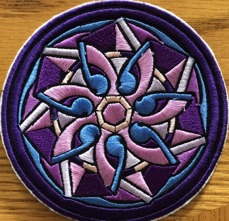 Finished coaster. Close-up.