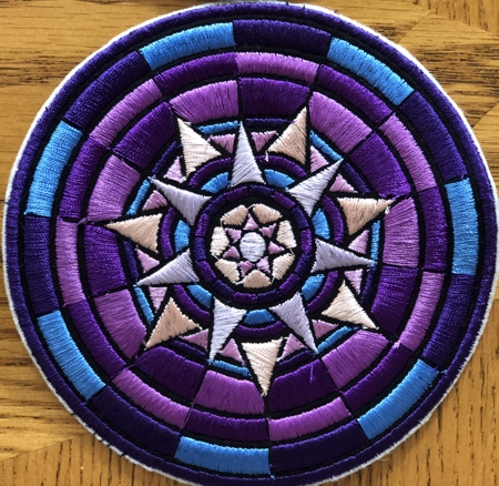 Finished coaster. Close-up.