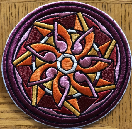 Finished coaster. Close-up.