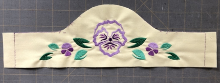 Cut out the stitch-out with the added 3/4 inches.
