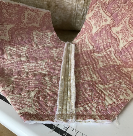 Photo showing how to sew the bottom edges together.