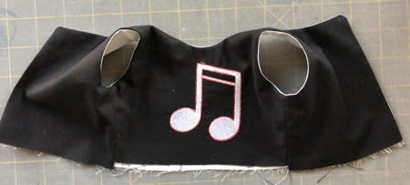 Finished bodice, right side.