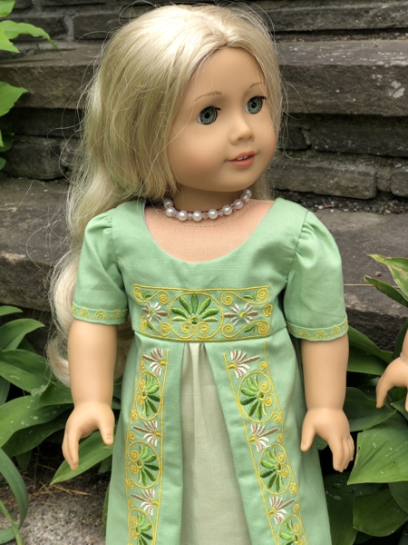 Finished dress on a doll.