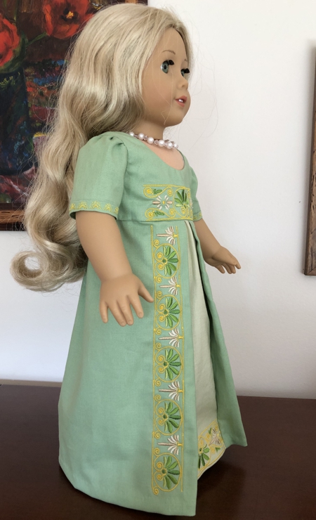 Finished dress on a doll.