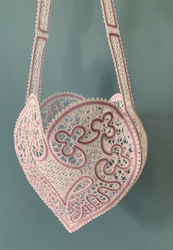 Finished lace purse