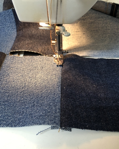 Topstitch the seams.