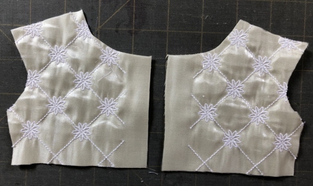 Back parts of the bodice.