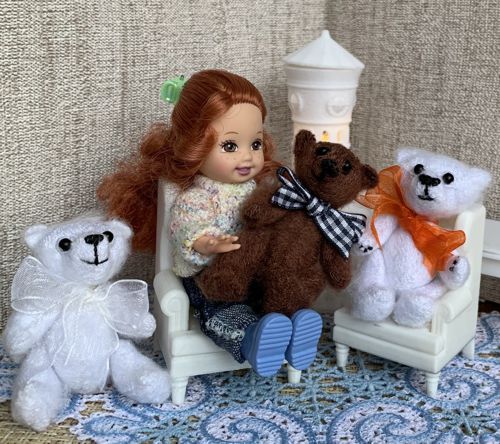 4-inch doll with the mini bears.