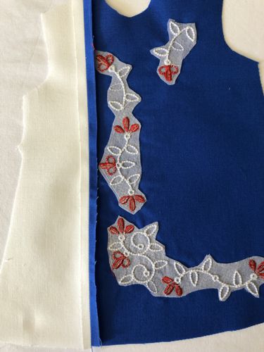 Back parts of the bodice.