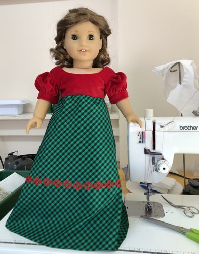 The dress on a doll.