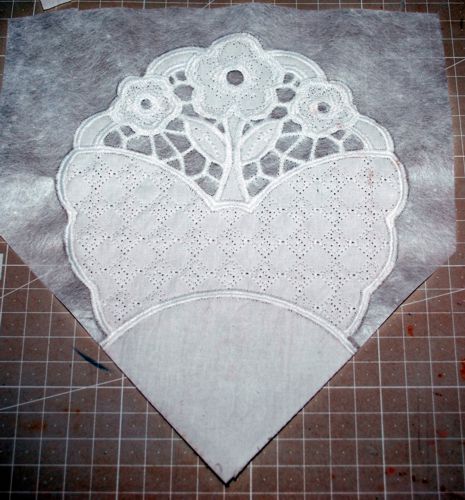 The finished part of the doily.