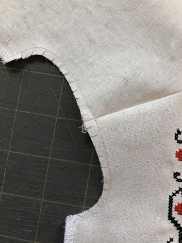 Staystitch along the armholes.